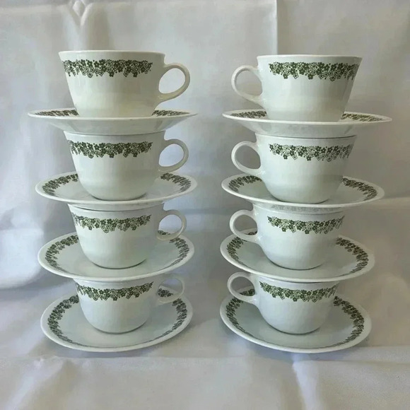 Set of 8 Corelle SPRING BLOSSOM Mug/Cup & Saucer Set - Picture 2 of 3